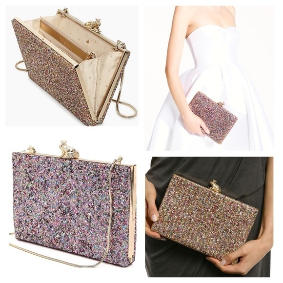 Kate Spade Frog Clutch I kissed a 🐸 Glitter Bag - Picture 2 of 6